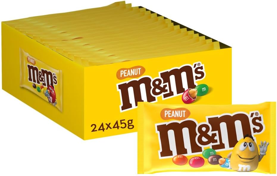 MMs Peanuts pack 24x45g lacasitos cacahuete chocolate al por mayor Golominas