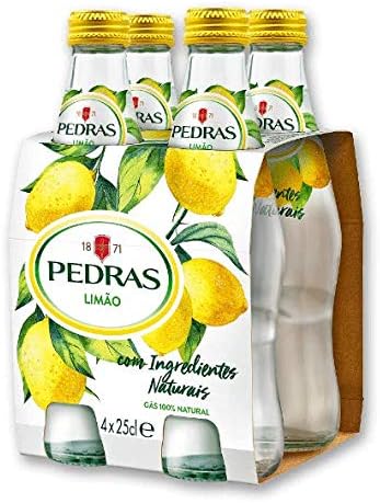 Agua mineral con gas sabor limón pack 4x25cl sin azúcar Golominas