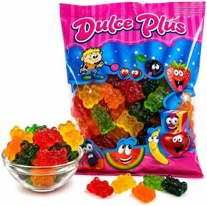 Mini Ositos Brillo Dulceplus 1 Kg – Gominolas de Frutas Surtidas con Acabado Brillante, Chuches Blandas Multicolor, Golosinas para Cumpleaños, Fiestas, Eventos, Candy Bar y Celebraciones|B0H5QZDG88