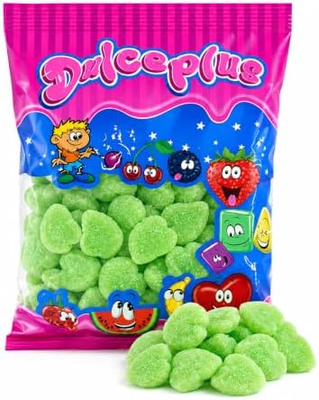 Dulceplus Manzanas Verdes Azucaradas – Golosinas Blandas Sabor Manzana, Chuches Verdes para Fiestas, Cumpleaños y Candy Bar, Bolsa Familiar de Gominolas|B0H5TQB6D4