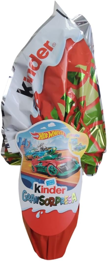 Kinder Gran Sorpresa Pascua 2026 – Huevo de Chocolate 150g con Juguete Sorpresa | Edición Especial Hot weels | Regalo Ideal para Niñas y Niños en Semana Santa
