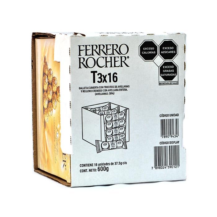 Ferrero Rocher T3 – Pack de 16 Estuches (48 Bombones)