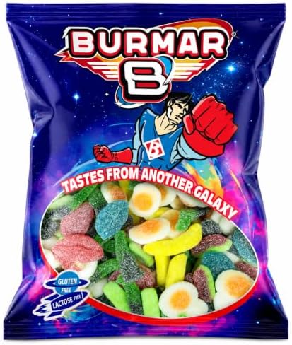 Burmar Mixto Grande Azúcar 1 kg – Surtido de Gominolas Grandes Azucaradas con Formas Variadas y Sabores Frutales, Chuches Blandas Sin Gluten y Sin Lactosa, Ideal para Fiestas|B0H63FHW9Q