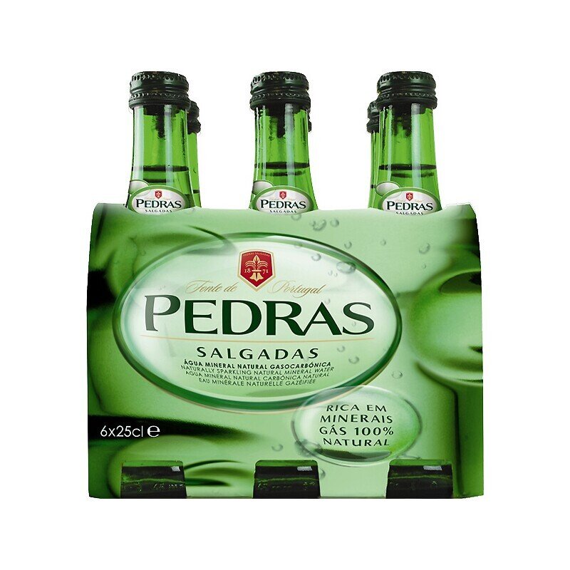 Agua con gas Das Pedras Salgadas Cristal 24x250ml Portugal Golominas