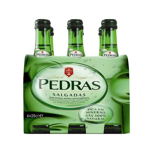 Agua con gas Das Pedras Salgadas Cristal 24x250ml Portugal Golominas