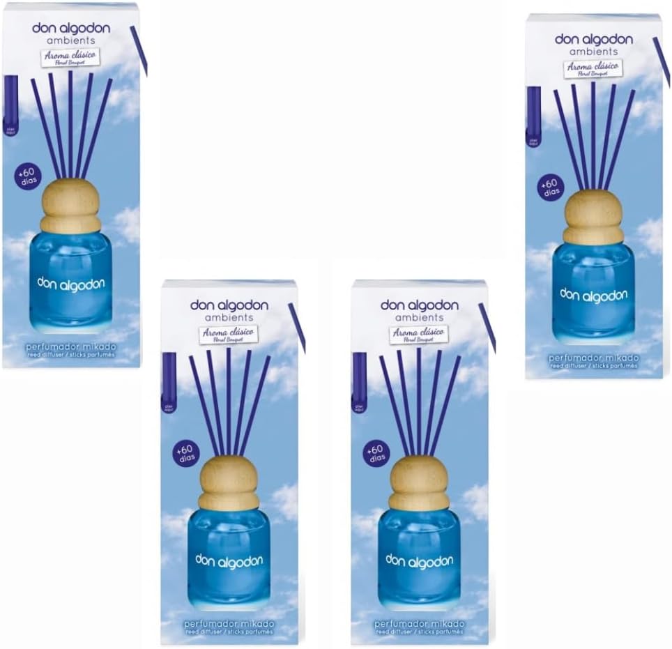 Pack 4 Mikados Don Algodón Aroma Clásico +60 Días