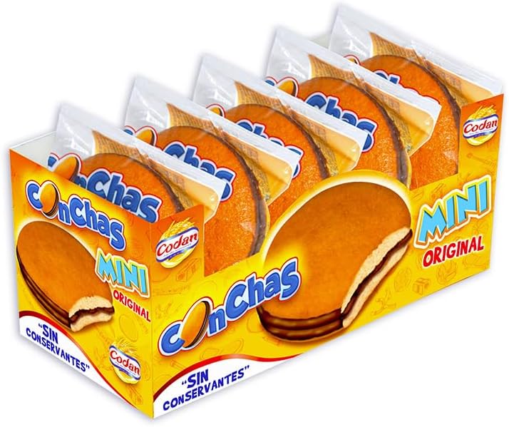 Conchas Mini y Dorayakis | Pack de 12 x 5 Uds. (180 g por Pack) | Producto de Pastelería y Repostería | Bollería Tierna y Esponjosa Ideal para Desayunos y Meriendas