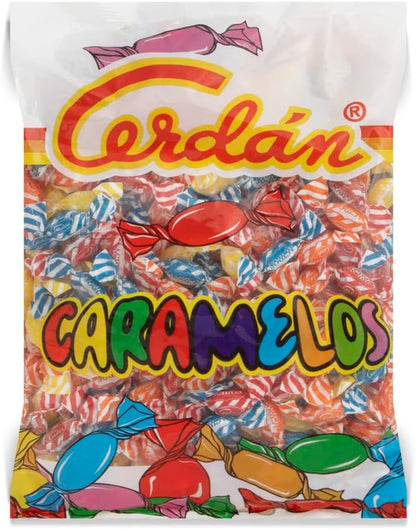 Caramelos Cerdán - Caramelos Ácidos de Sabores Surtidos | Bolsa de 300 Unidades (1kg)