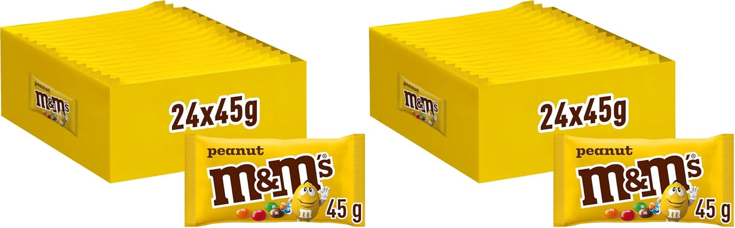 M&M's Bolitas de Colores de Cacahuete con Chocolate con Leche 24 u x 45g
