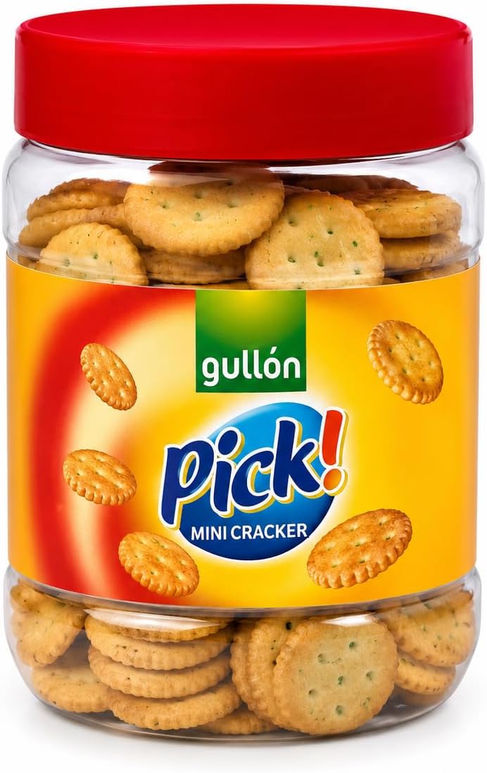 Gullón Pick! Mini Cracker 250g | Mini Crunchy Crackers | Light Snack for Sharing, Snacks and Lunch
