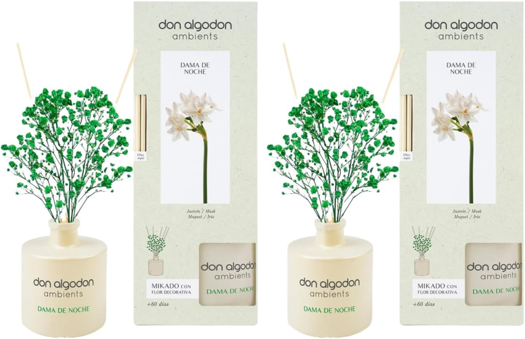 Don Algodon Ambients Ambientador Mikado dama noche. Difusor de varillas, +60 días duración.