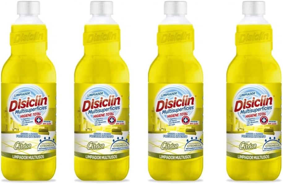 Disiclin Limpiador Multisuperficies Citronela – Pack de 4 x 1 L