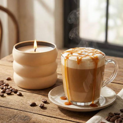 Velas Aromáticas Caramel Latte Pâtisserie – Pack 4 Unidades | Aroma Dulce Gourmand a Café, Veganas y Cruelty Free | The Fruit Company