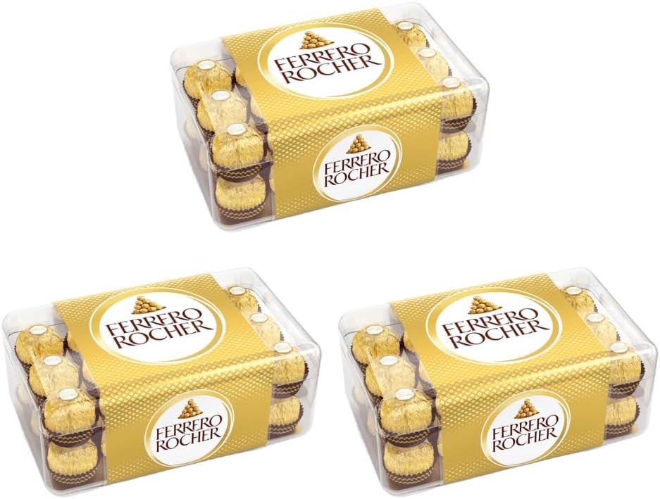 Ferrero Rocher T30 caja 30 bombones chocolate avellana crujiente Golominas