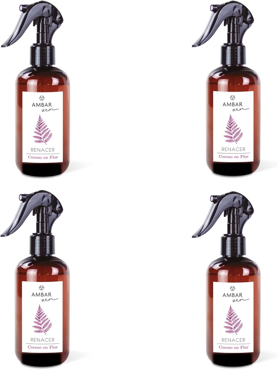 Ámbar Activación Cerezo en Flor – Pack de 4 Ambientadores en Spray (4x225ml)