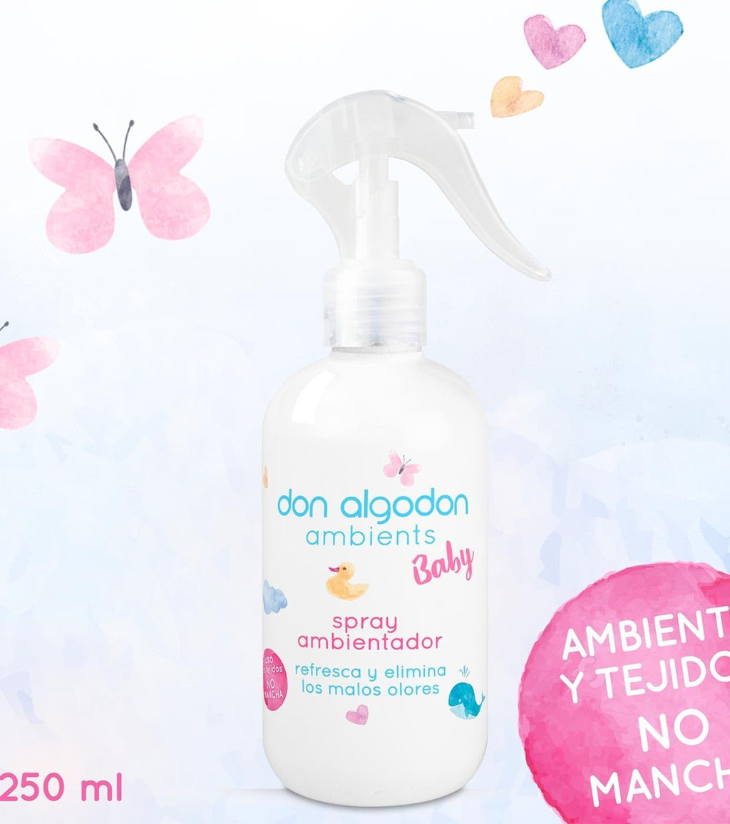 Don Algodón Ambientador Baby Spray 250ml – Pack de 4 |