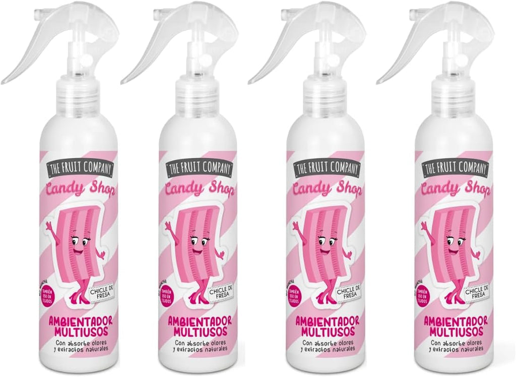 pack de 4 Spray ambientador de chicle de fresa The Fruit Company