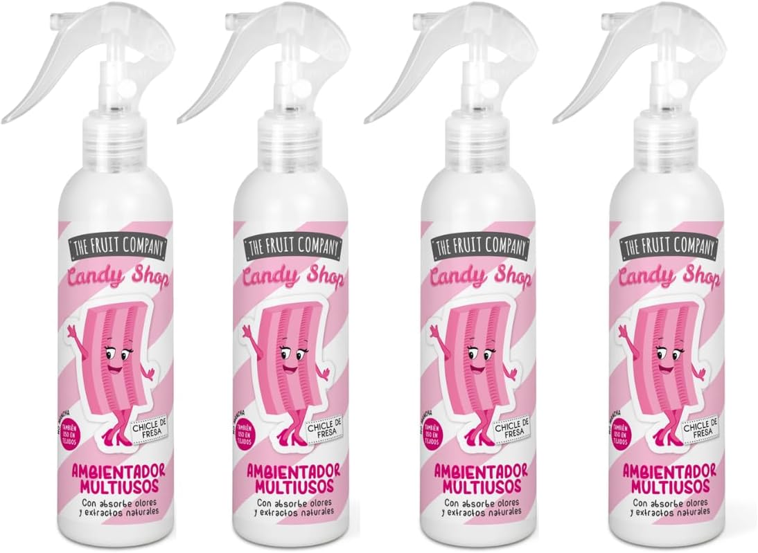 pack de 4 Spray ambientador de chicle de fresa The Fruit Company