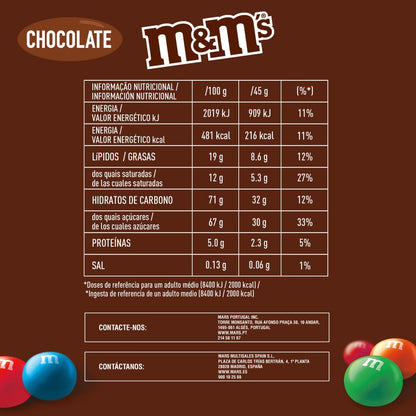 M&M's Bolitas de Colores de Cacahuete con Chocolate con Leche 24 u x 45g