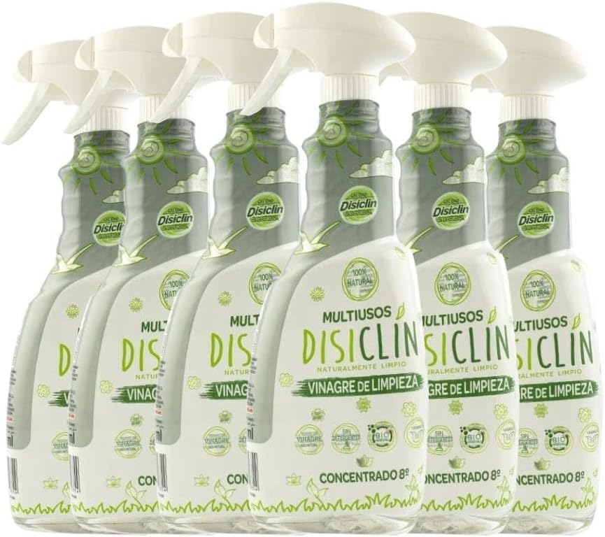 Vinagre de limpieza multiusos Disiclin 750 ml pack de 6.
