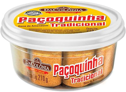 DACOLONIA Paçoquinha Tradicional 210g x5 – Dulce de Cacahuate Brasileño, Snack de Maní Premium, Pack Ahorro, Sabor Auténtico, Textura Suave y Deliciosa|B0GXKY432P