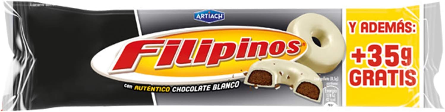 Filipinos Chocolate Blanco 135g * 12 paquetes
