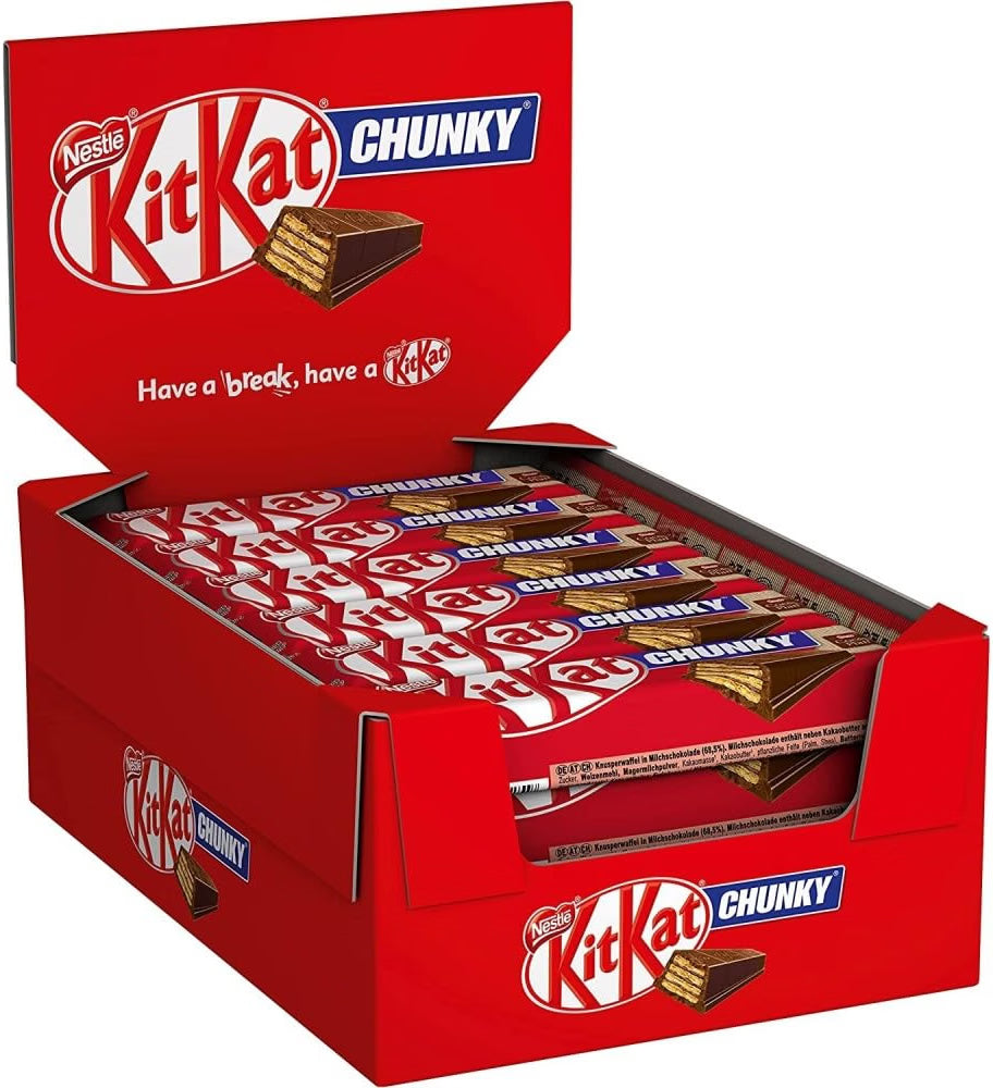 KitKat Chunky 48 g – Caja Expositora 24 Unidades – Barrita de Chocolate
