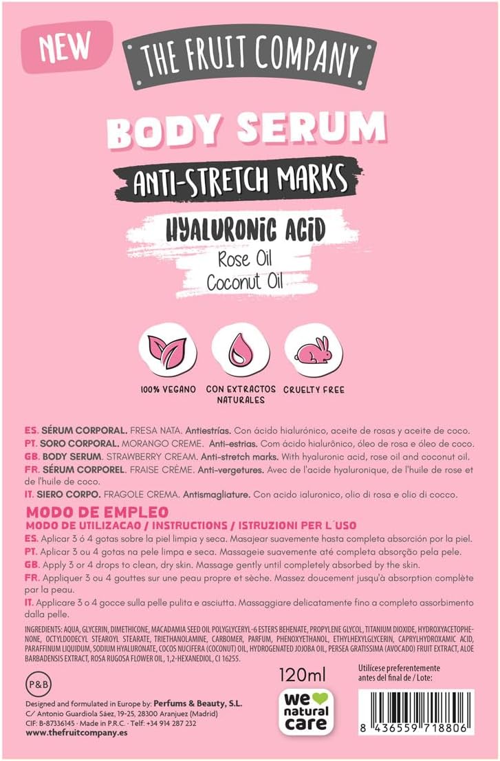 Pack de 2 Sérum Corporal The Fruit Company Fresa y Nata  120ml*2 total 240ml