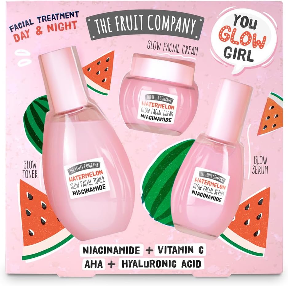 Set regalo Facial Glow Ritual Sandía – Tónico, Crema y Sérum Hidratante