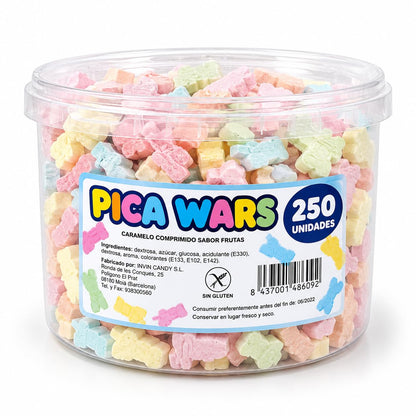 Pica Wars caramelos comprimidos bote 250 unidades