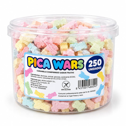Pica Wars caramelos comprimidos bote 250 unidades