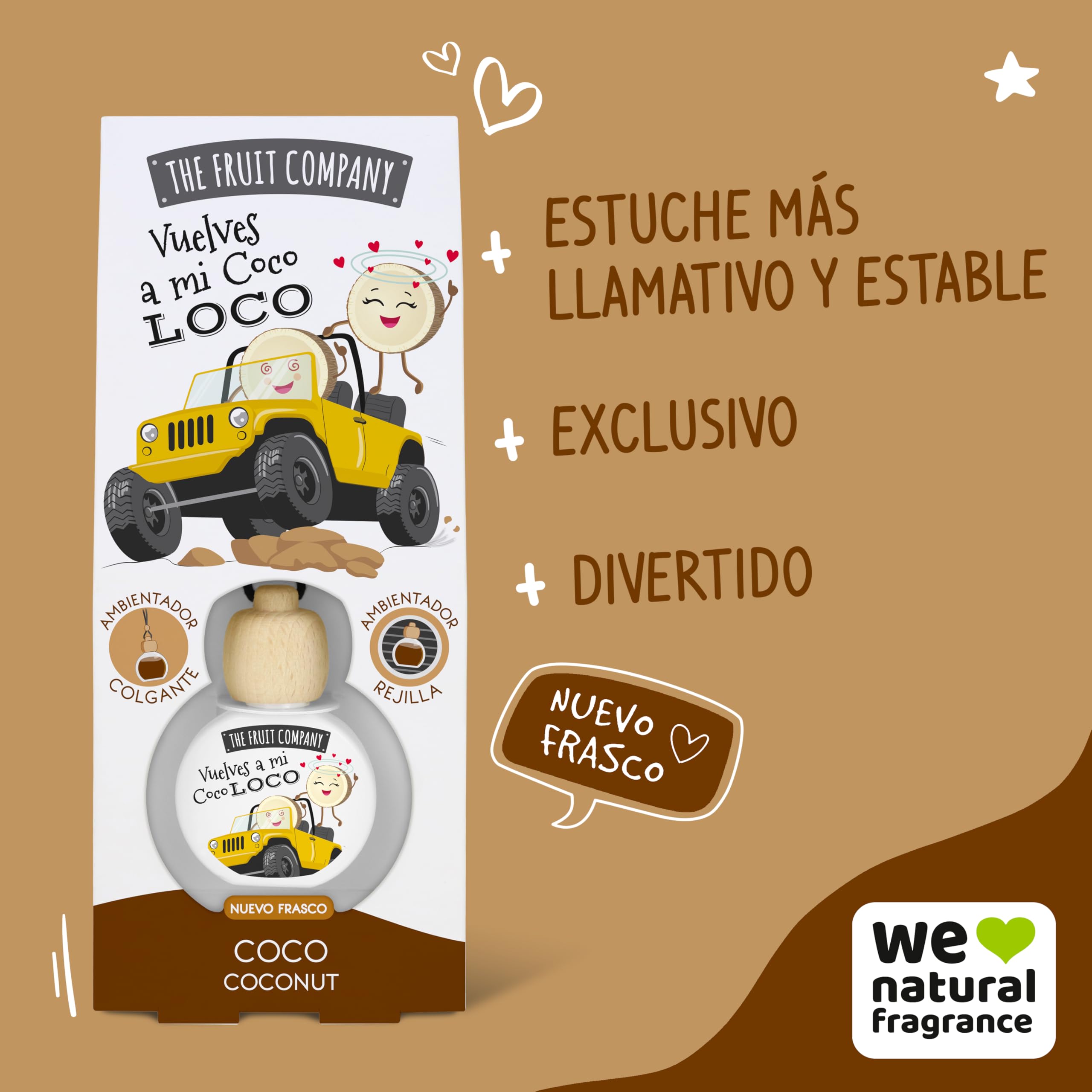 The Fruit Company - ambiebtador de coche  Pack de 4 unidades