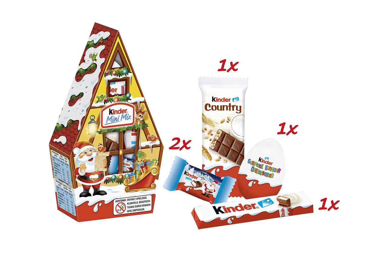 Kinder Mini Mix Casita de Navidad – 76 g (Modelo Surtido)