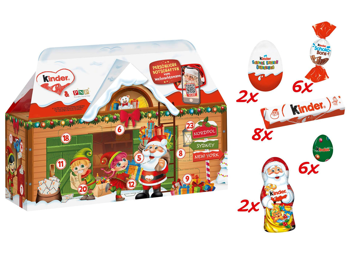 Calendario de Adviento Kinder Chocolate House – 24 Chocolatinas, 234 g