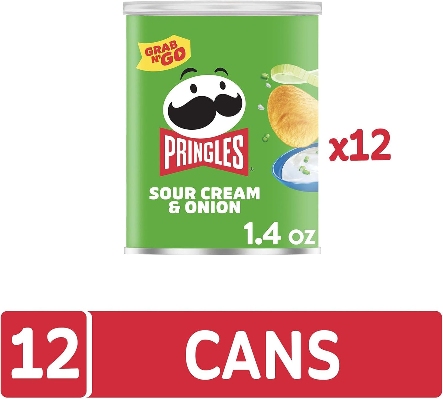 Pringles Sour Cream & Onion Small Stacks – Pack 12 botes
