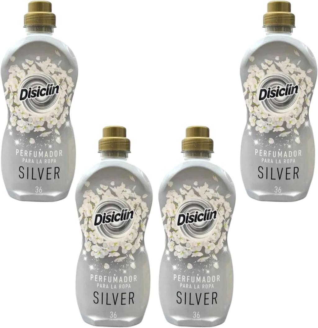 Disiclin Perfumador para la Ropa Silver – Pack de 4 Botellas (144 Lavados)