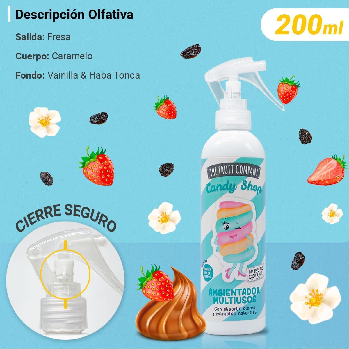 pack de 4 Spray nube de colores The Fruit Company