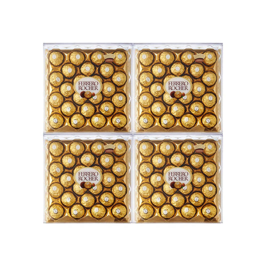 Ferrero Rocher T24 – Pack de 4 Cajas (96 Bombones), 4 × 300 g