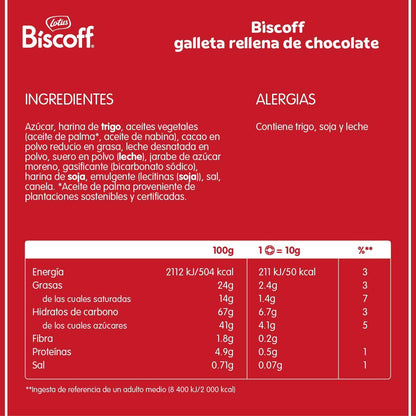 Lotus Biscoff Galletas Rellenas de Chocolate – Pack 9 x 150 g – 1,35 kg