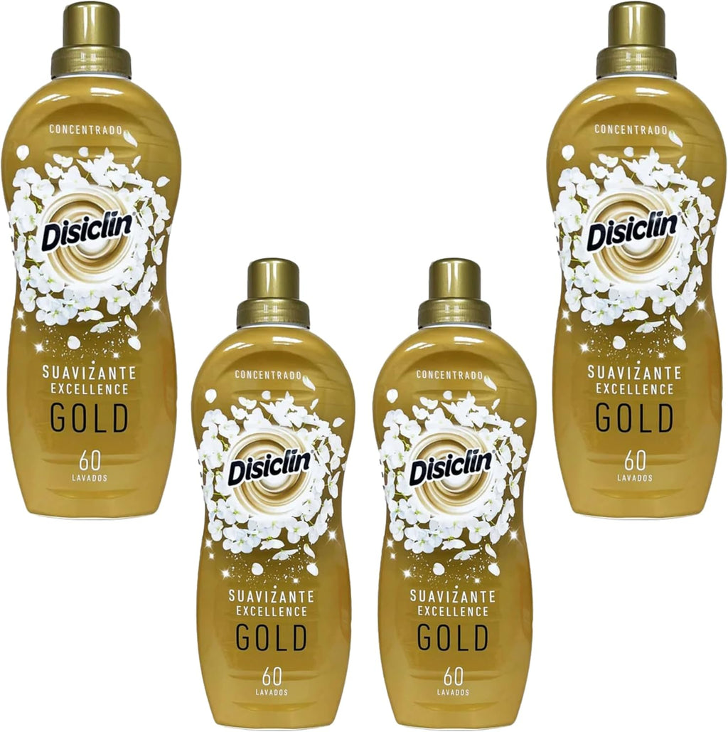 Disiclin Suavizante Concentrado Excellence Gold – Pack de 4 Botellas (240 Lavados) |