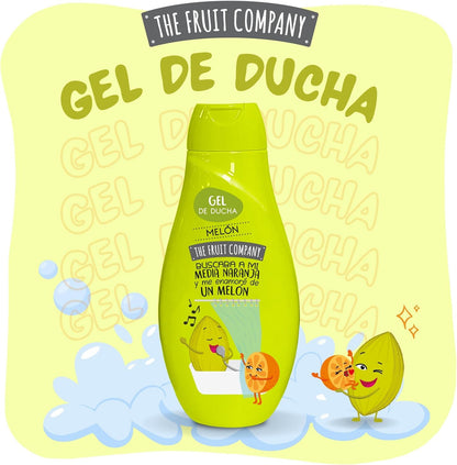 Gel de Ducha Melón Pack 4 x 600 ml – The Fruit Company | Aroma Frutal Tropical, Fresco y Dulce, Uso Diario, Testado Dermatológicamente