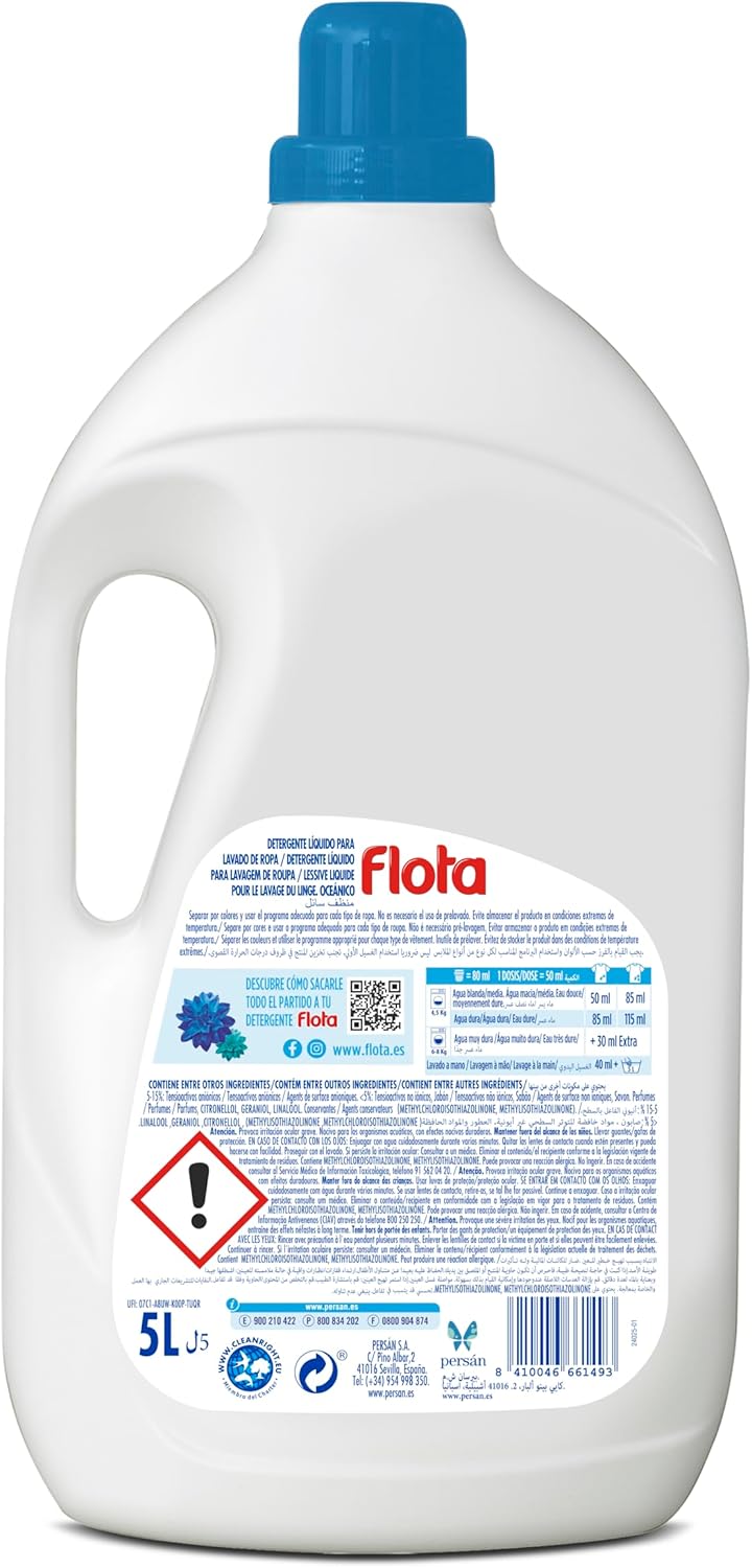 Flota Detergente Líquido Quitamanchas – 2 x 100 Lavados (Fragancia Oceánico)
