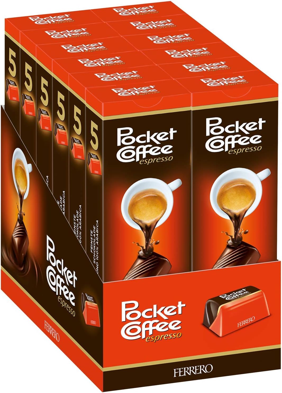 Pocket Coffee Ferrero 12x5 piezas Packs