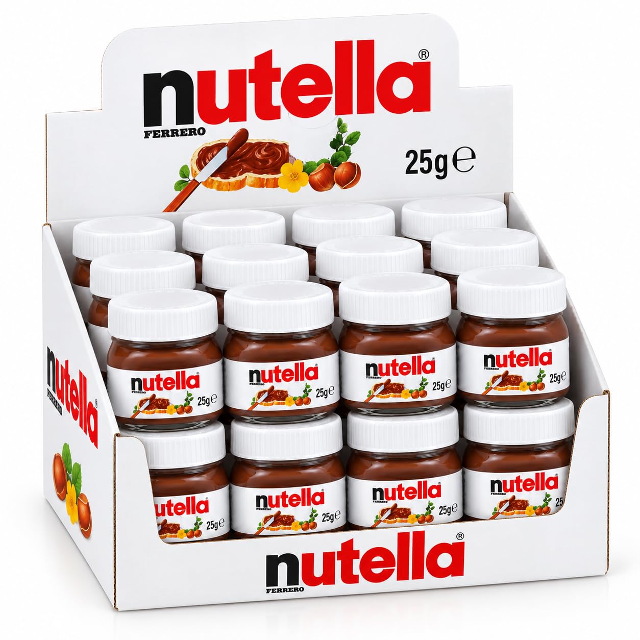 Nutella mini tarros de 25 g pack de 16 unidades