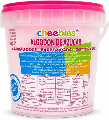 Cheebies Algodón de Azúcar Rosa Pack de 6 x 50 g – 300 g – Golosinas para Fiestas y Cumpleaños