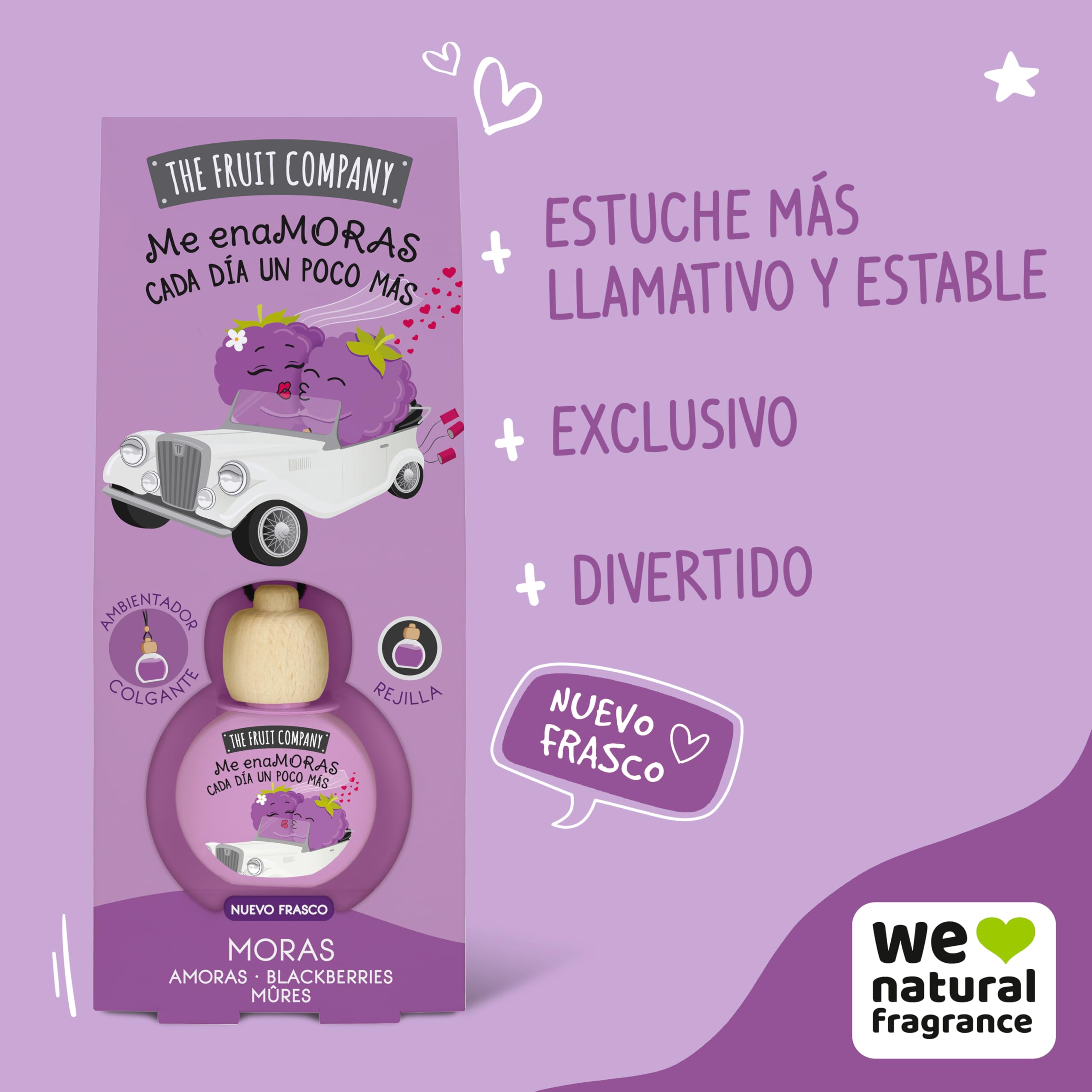 The Fruit Company - ambiebtador de coche  Pack de 4 unidades