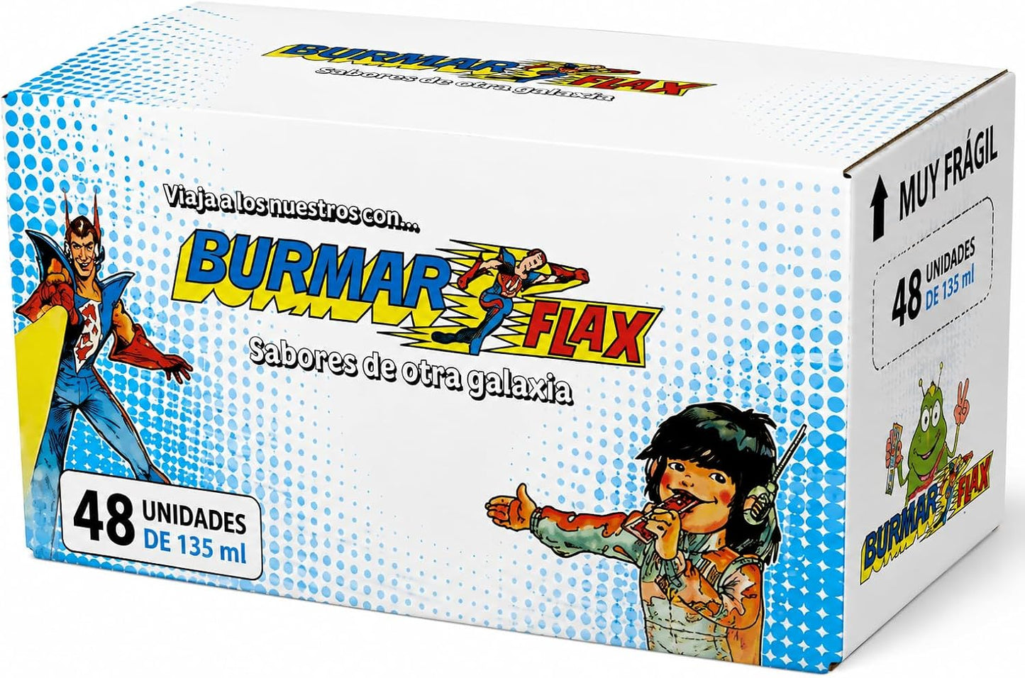 Burmar Flax Polos Helados Sabores Surtidos Pack de 48 x 135 ml | Ice Pops Congelables de Frutas | Helados Refrescantes para Niños y Adultos | Total 6,48 L