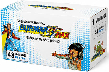Burmar Flax Polos Helados Sabores Surtidos Pack de 48 x 135 ml | Ice Pops Congelables de Frutas | Helados Refrescantes para Niños y Adultos | Total 6,48 L