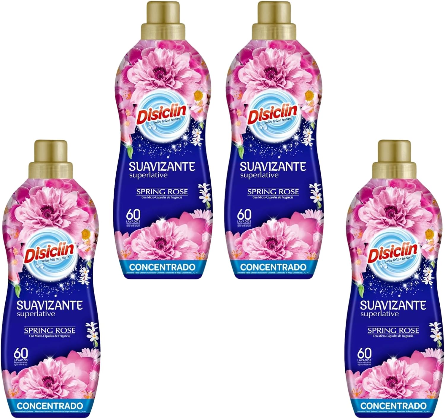 Suavizante Concentrado Disiclin Spring Rose - Pack de 4