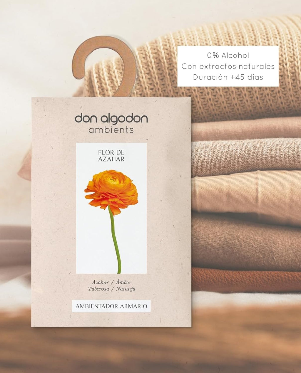 Don Algodón Ambientador de Armario Flor de Azahar Pack 6 uds
